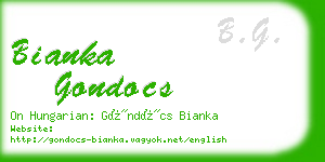 bianka gondocs business card